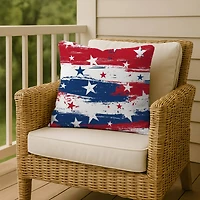 18" Distressed Stars & Stripes Indoor Outdoor Pillow