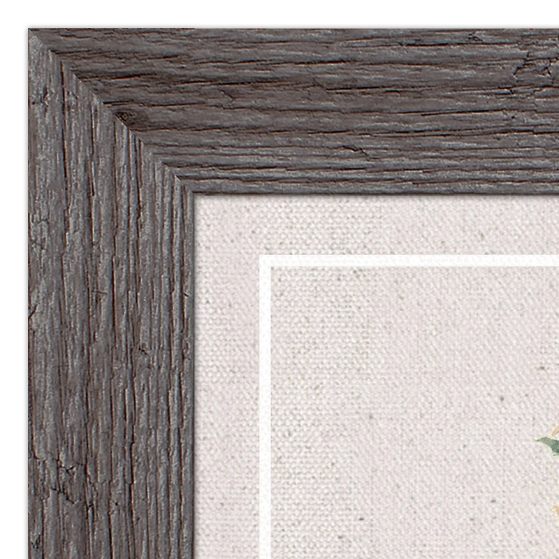 Framed Western Faded Linen Floral Print