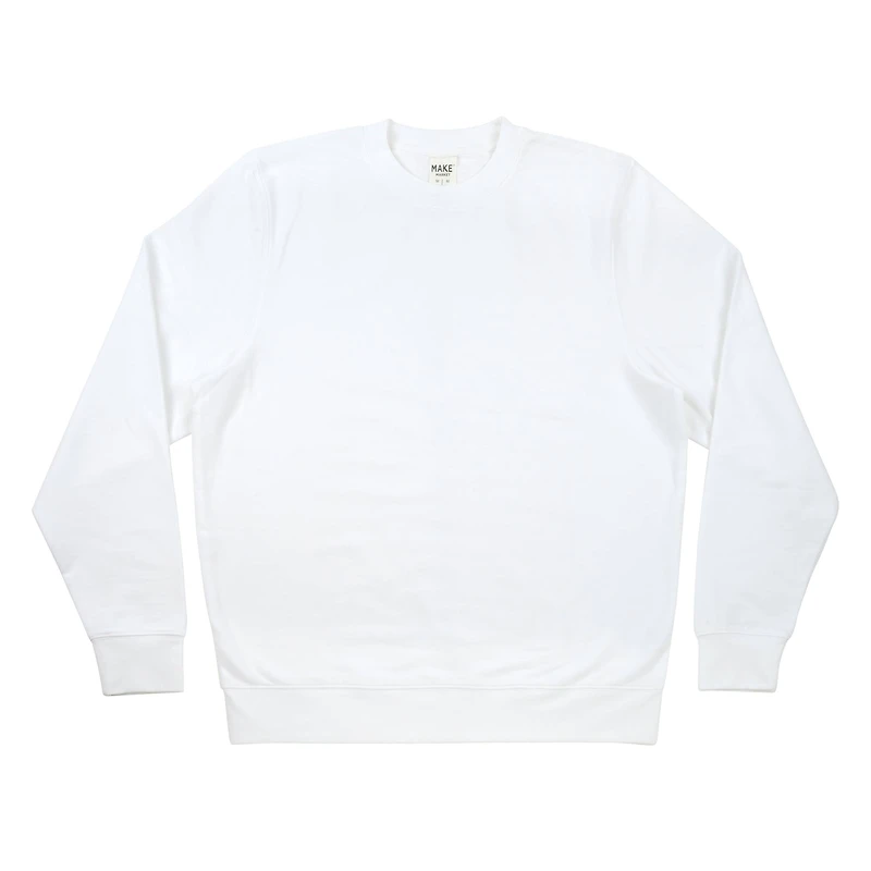 Holiday White Sweatshirt & Silver Iron-On Glitter Vinyl Craft Bundle