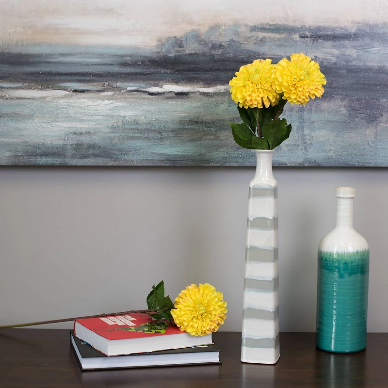 Yellow Zinnia Artificial Stem, 3ct.