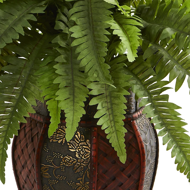 20" Boston Fern Plant in Decorative Planter