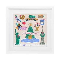 Stupell Industries Christmas In New York City Framed Print Under Glass Wall Art