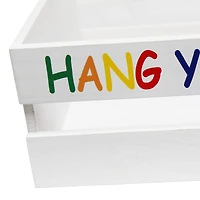 Elegant Designs White Wash Kids Towel Holder