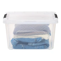IRIS® 32qt. Buckled Clear Boxes with Clear Buckle Lids, 4ct.