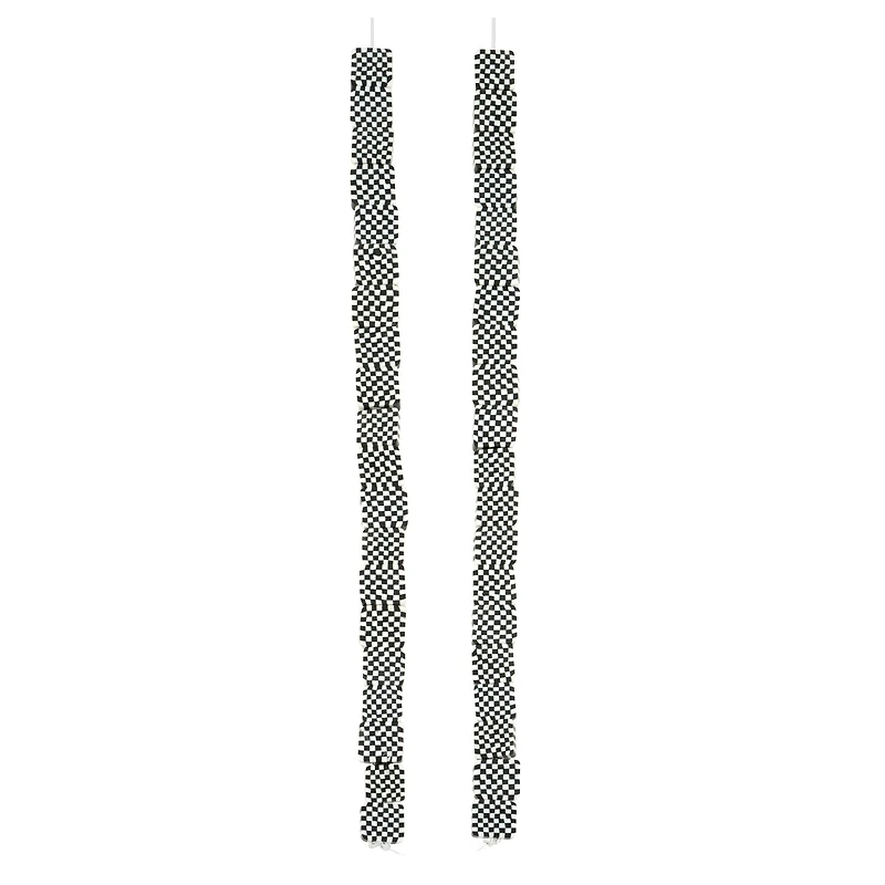 Black & White Checker Clay Square Beads by Bead Landing™