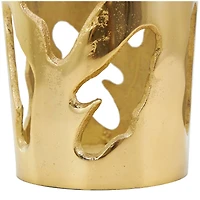 Gold Aluminum Drip Vase with Melting Designed Body Set