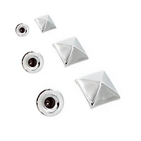 Assorted Rhodium Leather Rivet Mix by Bead Landing™