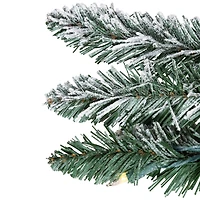 6ft. Pre-Lit Pencil Flocked Alpine Artificial Christmas Tree, Clear Lights