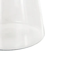 12.5" Clear Wide Cone-Shaped Glass Vase