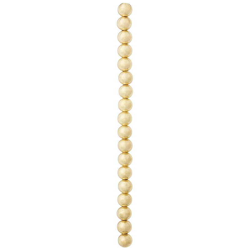Gold Metal Round Beads, 8mm by Bead Landing™