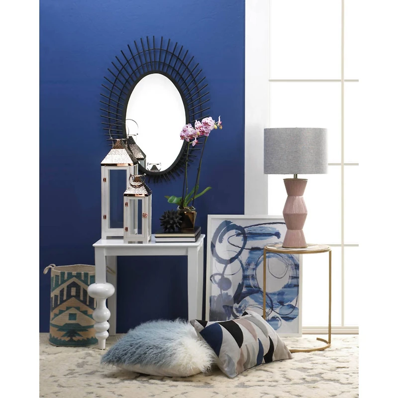 Nikki Chu Riki 24.5" Black Bamboo Mirror