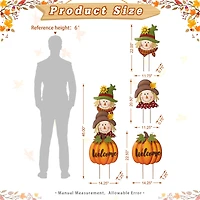 Glitzhome® 4ft. Fall Metal Stacked Scarecrow Yard Stake