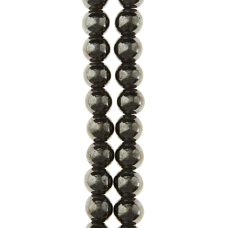 12 Pack: Hematite Round Beads, 8mm by Bead Landing™