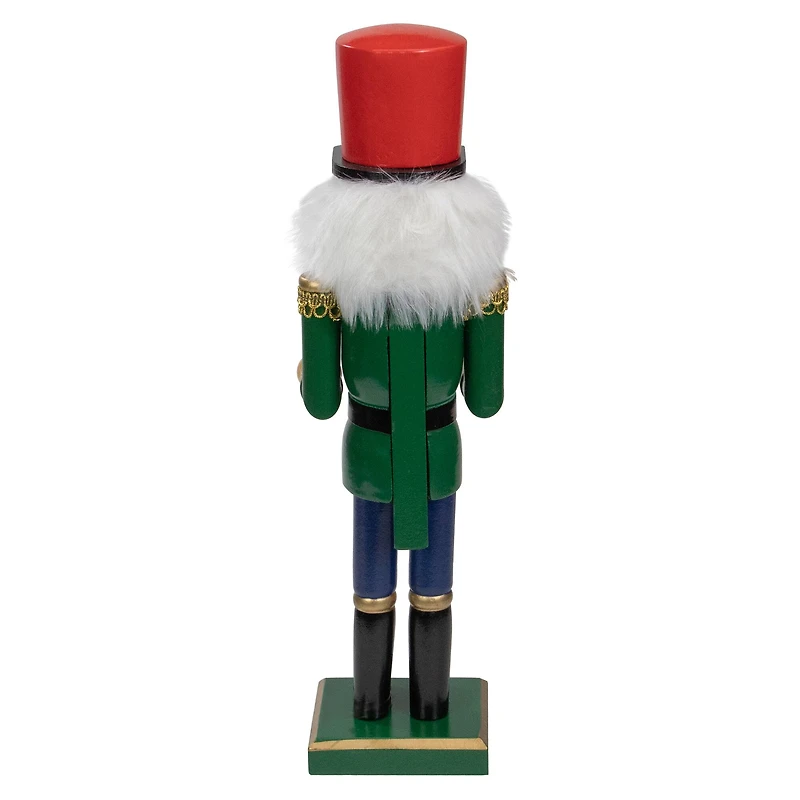 14" Wooden Christmas Nutcracker Drummer