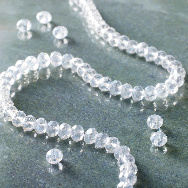 12 Pack: Crystal Faceted Rondelle Beads, 4mm by Bead Landing™