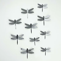 RoomMates 3D Gray Dragonflies Peel & Stick Mirror Decals