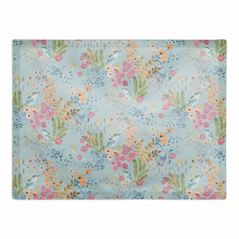 Butterfly Bird Floral Cotton Twill Placemat