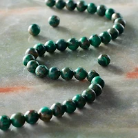 Green Reconstituted Dyed Malachite Round Beads, 5.5mm by Bead Landing™