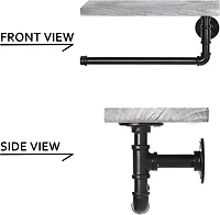 Paper Towel Holder with Shelf Industrial Pipe