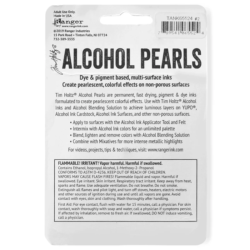 6 Packs: 3 ct. (18 total) Ranger Tim Holtz® Alcohol Ink Pearl Kit 2