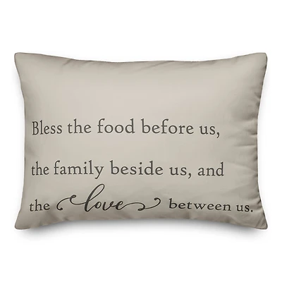 Bless the Food Before Us 14" x 20" Throw Pillow