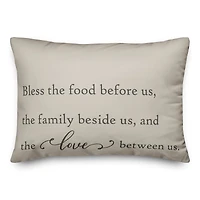Bless the Food Before Us 14" x 20" Throw Pillow