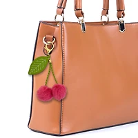 Blue Moon Studio™ Fuzzy Cherry Bag Charm