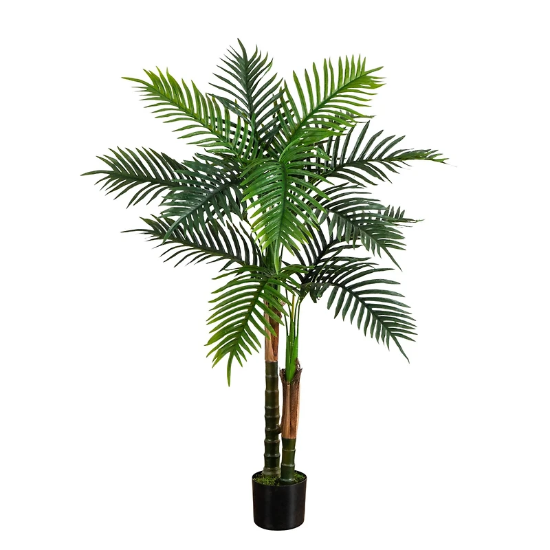 4ft. UV Resistant Artificial Double Robellini Palm Tree (Indoor/Outdoor)