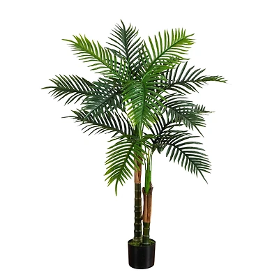 4ft. UV Resistant Artificial Double Robellini Palm Tree (Indoor/Outdoor)