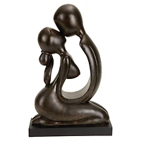 23" Brown Polystone Traditional Couple Sculpture