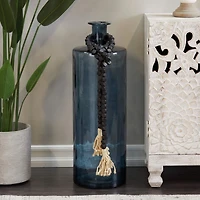 80" Bohemian Mango Wood Beads with Tassels Garland