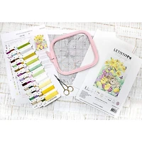 Letistitch Counted Cross Stitch Kit Easter Rabbit and Chicks
