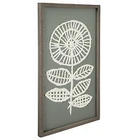 Hello Honey® Floral Mixed Material Wall Art with Glass Cover