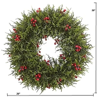 20" Cedar Berry Wreath