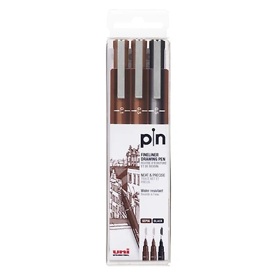 Uni-Ball® Sepia & Black Fineliner 3 Pen Set