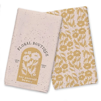Floral Boutique Mod Sign 16" x 25" Towel Set