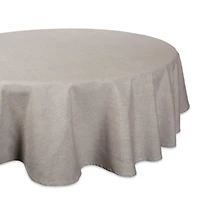 DII® 70" Round Natural White Solid Chambray Tablecloth