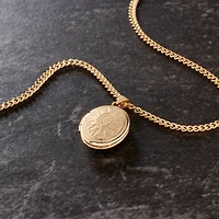 Etched Gold Oval Locket by Bead Landing™