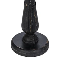 Hello Honey® Round Black Wood Taper Candle Holder Set