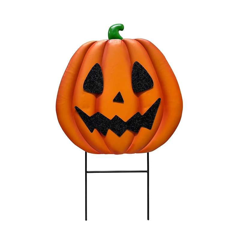2ft. Orange Jack-O'-Lantern Metal Yard Stake by Ashland®