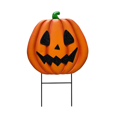 2ft. Orange Jack-O'-Lantern Metal Yard Stake by Ashland®