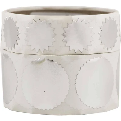 JAM Paper Silver Serrated Edge Circle Label Wafer Seal Combo Pack