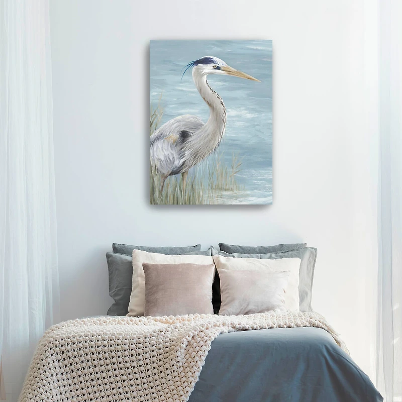 Lumaprints Great Blue Heron Gaze Canvas Wall Art