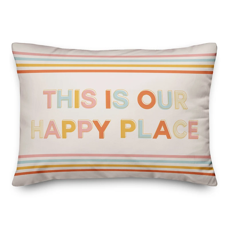 This is Our Happy Place Throw Pillow