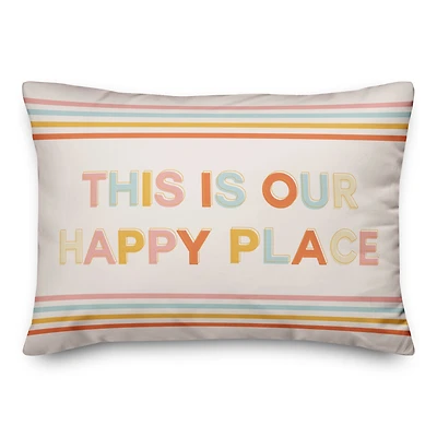 This is Our Happy Place Throw Pillow