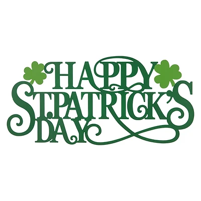 Glitzhome® 24" Metal "HAPPY St. Patrick's Day" Wall Decor