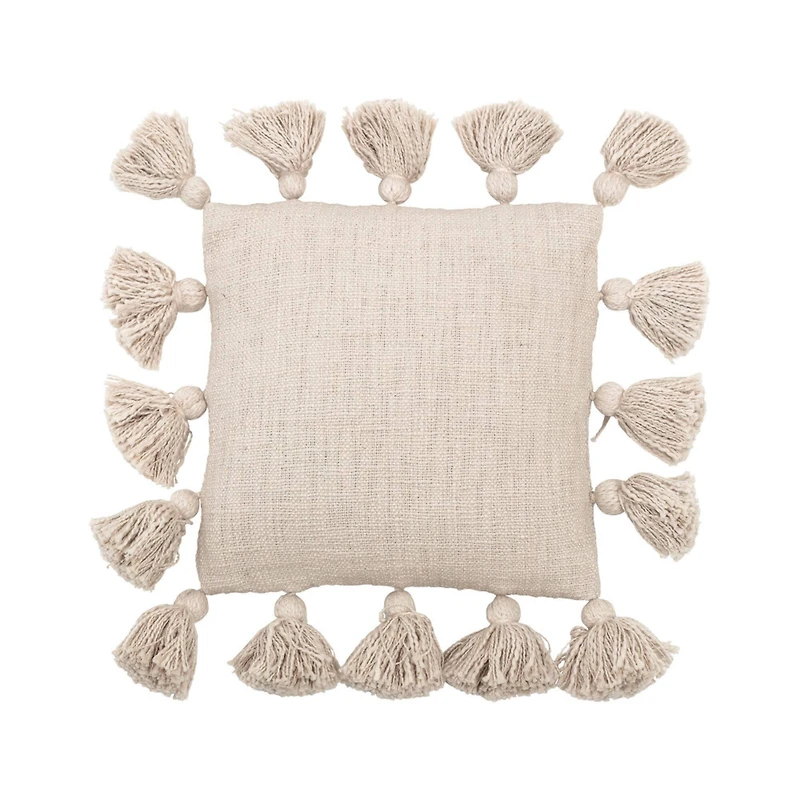 Hello Honey® Cream Pillow with Tassels