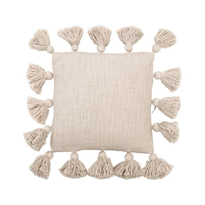 Hello Honey® Cream Pillow with Tassels