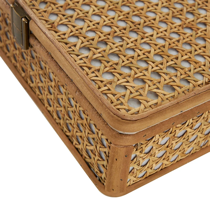 Brown Woven Rattan Box Set