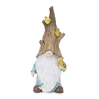 12.75" Tree Trunk Gnome Figurine Set